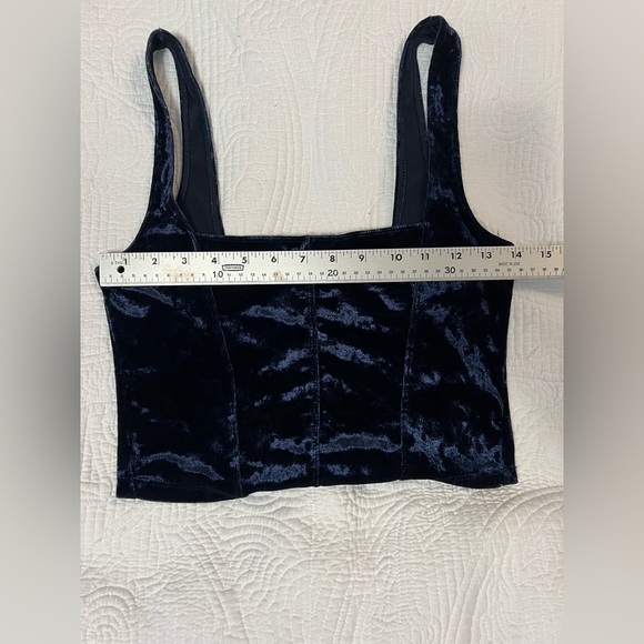 Free People Blue Velvet Corset tank size small - Picture 12 of 12